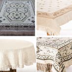 Tafelkleden handweef - div maten en kleuren - ook in rond, Ophalen of Verzenden, Nieuw, Rechthoek, Binnen