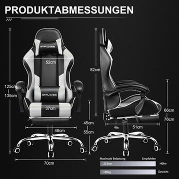 Ergonomische Bureaustoel -  Office Chair - Gamestoel - Volwa, Huis en Inrichting, Verzenden, Zo goed als nieuw
