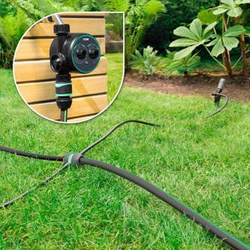 FERM irrigatieset met watertimer - 14 + 15 meter | met timer, Verzenden
