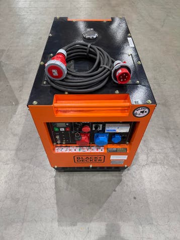 Black en Decker generator aggregaat kVA 7,9 Diesel ATS ACTIE, Nieuw, 5 tot 10 kVA, Dieselolie, Geluidgedempt