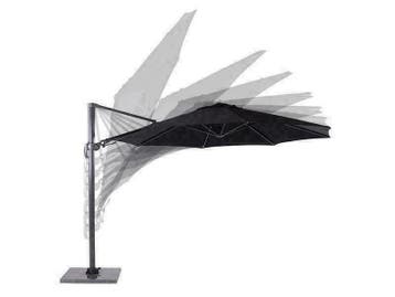 Garden Impressions Zweefparasol Hawaii 3,5 mtr zwart, Nieuw, 3 tot 4 meter, Zweefparasol, Verstelbaar