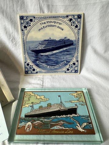 Holland America Line - Presse-papier (2) - Nieuw Amsterdam &, Antiek en Kunst