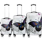 Butterfly 3-delige koffer set polycarbonaat (Recreatie), Sieraden, Tassen en Uiterlijk, Koffers, Verzenden, Nieuw