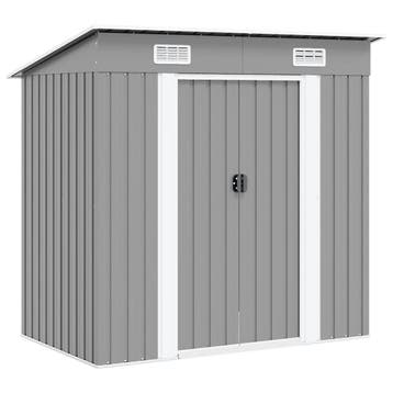 vidaXL Tuinschuur metaal grijs, Tuin en Terras, Verzenden, Nieuw