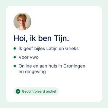 Bijles Latijn en Grieks in Groningen of online, vwo, Privéles, Bijles