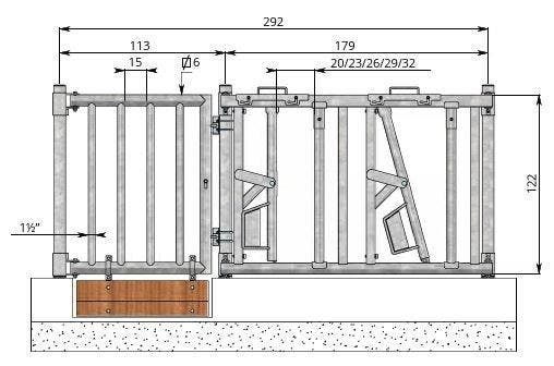 Veiligheidsvoerhek voor stieren, Dieren en Toebehoren, Runderen