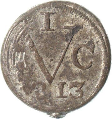 VEIC - Brits bestuur - Batavia. Tinnen 1 Doit of duit 1813