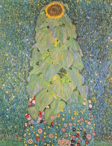 Gustav Klimt (after) - Sunflower, 1912 - Vintage Artprint on