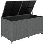 Rieten Kussenbox 650L Weerbestendig UV-bestendig Met Deksel,, Tuin en Terras, Tuinsets en Loungesets, Verzenden, Nieuw