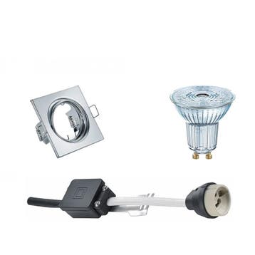 GU10 Inbouwspot Set - Glans Chroom - Inbouw Vierkant -, Huis en Inrichting, Lampen | Spots, Metaal of Aluminium, Nieuw, Ophalen of Verzenden