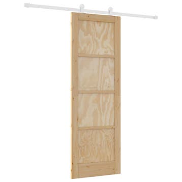 vidaXL Schuifdeur 73,5 x 211 cm Bewerkt hout Natuurlijk en, Verzenden, Nieuw