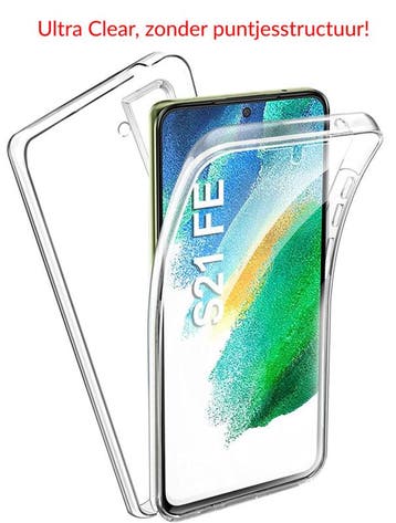 Galaxy S21 FE 360° Ultra Clear Hybrid PC + TPU Hoesje, Ophalen of Verzenden, Nieuw