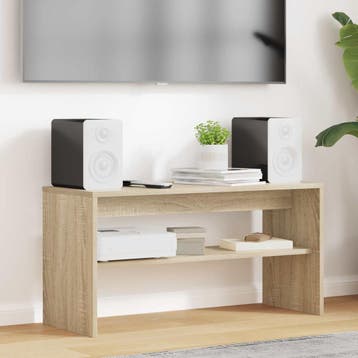 vidaXL TV-kast 80 x 30 x 40 cm Sonoma Eiken Bewerkt hout, Minder dan 50 cm, Verzenden, Nieuw, Minder dan 100 cm