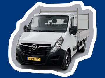 Opel Movano 2.3 Turbo L2H1 DL Open laadbak 146pk Trekhaak 35, Stof, Gebruikt, Euro 6, Wit