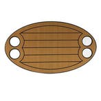 Foam Teak Inleg voor Ovale Boottafel, Ophalen of Verzenden, Nieuw
