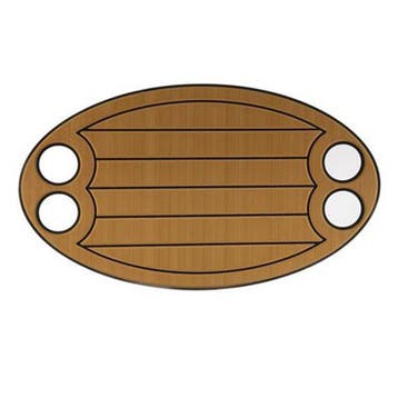 Foam Teak Inleg voor Ovale Boottafel, Ophalen of Verzenden, Nieuw