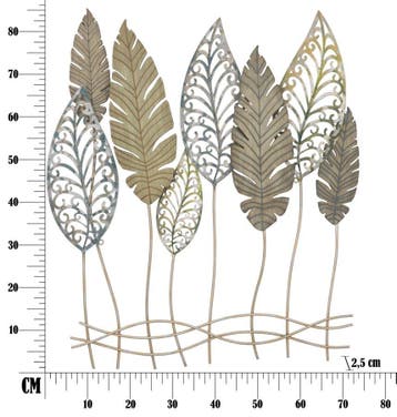 WANDDECORATIE FOGLIE -C- CM 75X2,5X87 - 031755000C, Ophalen of Verzenden, Nieuw