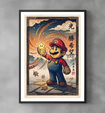 Sato Hageshi - Star of Victory - Super Mario World - Signed, Nieuw