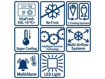 BOSCH KGN392LAF - Koelkast - No-Frost - RVS - 363 liter, Verzenden, Zo goed als nieuw