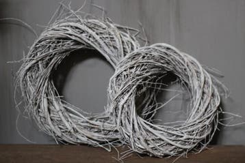 Krans Emelina grey 20 cm, Ophalen of Verzenden, Nieuw