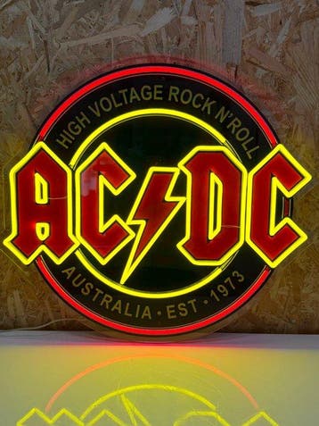 AC/DC - Neonlichtbord - Plexi