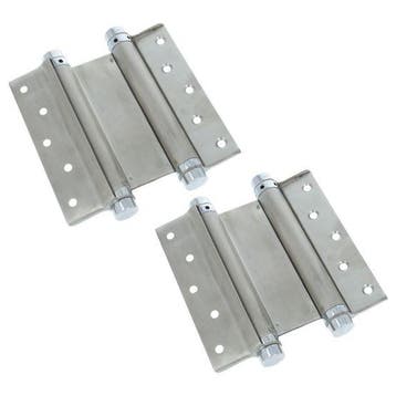 Bommer scharnier dubbelwerkend 125 mm rvs 2 stuks, Verzenden, Nieuw