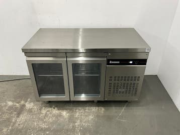 Inomak RVS Koelwerkbank met glasdeuren, Ophalen of Verzenden, Nieuw zonder verpakking, Koelen en Vriezen