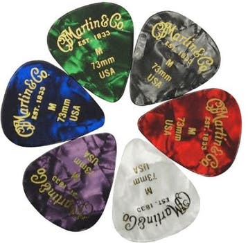 Martin 18A0096 Celluloid plectrum multi pack 0.71 mm 6-pack, Ophalen of Verzenden, Nieuw, Akoestische gitaar