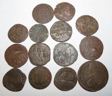 Nederland, Spanje. autrichiens et Provinces-Unies – Lot de, Postzegels en Munten, Munten | Nederland