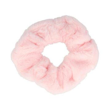 Haarelastiek Scrunchie – Basic – Teddy Stof – Roze, Sieraden, Tassen en Uiterlijk, Nieuw