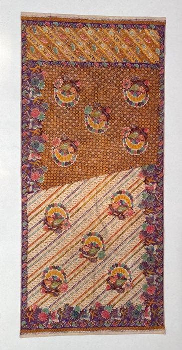 Javaanse Sarong - Batik - Indonesië (Zonder minimumprijs), Antiek en Kunst, Kunst | Niet-Westerse kunst