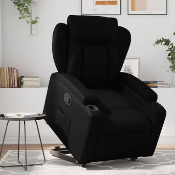 vidaXL Sta-op-stoel kunstleer zwart, Huis en Inrichting, Fauteuils, Verzenden, Nieuw