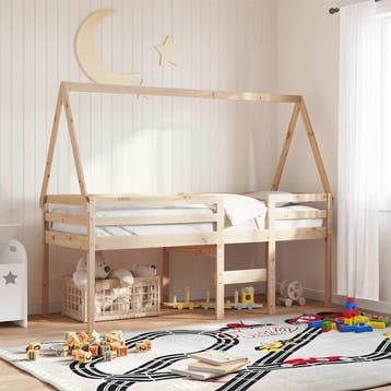 Kinderbedhuisje Massief Grenen | Retourdeal 33% Korting, Ophalen of Verzenden, Zo goed als nieuw, 180 cm of meer, 85 tot 100 cm