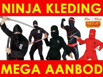 Ninja carnavalskleding - Mega aanbod ninja pakken, Ophalen of Verzenden, Nieuw, Jongen of Meisje