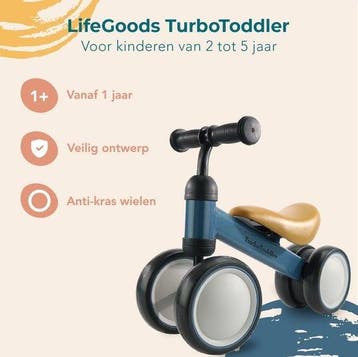 2dekans | LifeGoods TurboToddler Loopfiets - Speelgoed Vanaf, Ophalen of Verzenden, Zo goed als nieuw, LifeGoods