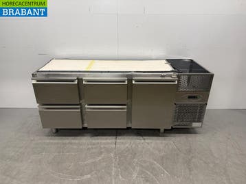 RVS Dora Metal Koelwerkbank 4 Laden en 1 Deur 182 cm 230V, Ophalen of Verzenden, Gebruikt