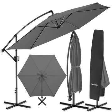 Parasol Artemis, 360° draaibaar, 3,5 x 3,5 m - grijs, Verzenden, Nieuw