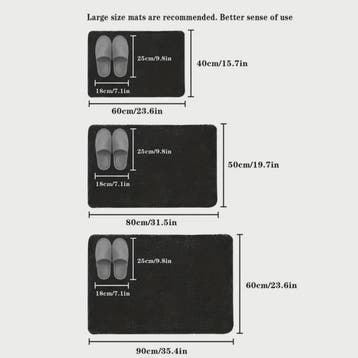 Antislip Badmat met 3D Steen Design - Absorberend & Sneldrog, Verzenden, Nieuw