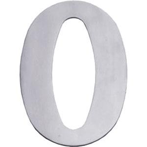 Intersteel huiscijfer 0 150mm breed rvs, Doe-het-zelf en Verbouw, Hang- en Sluitwerk, Verzenden, Nieuw