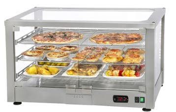 Glazen warmhoudvitrine met 3 Roosters HorecaTraders, Verzenden, Nieuw in verpakking