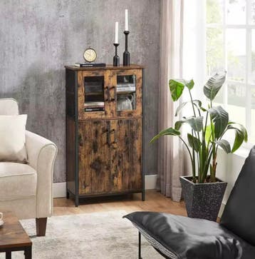 Industrieel Highboard Opbergkast – 108cm Hoog – Kabinetkast, Verzenden, Nieuw
