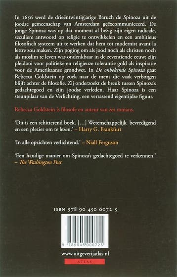 De onbekende Spinoza - Rebecca Newberger Goldstein, Verzenden, Zo goed als nieuw, Rebecca Newberger Goldstein