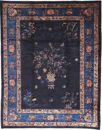 Antique Chinese Peking Carpet - Genuine Asian Handmade Rug -, Nieuw