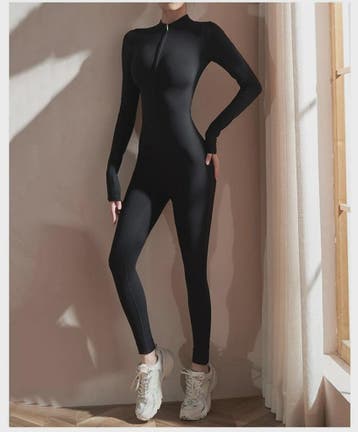 Dames Jumpsuit met Lange Mouwen - Slim Fit Stretch Romper vo, Verzenden, Nieuw