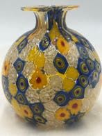 Livio Campanella - Vaas - Muranoglas - Vaas met gekleurde