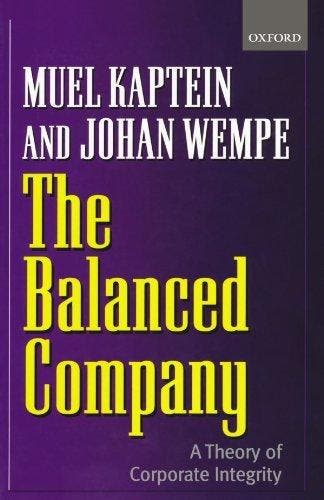 The Balanced Company - Muel Kaptein 9780199255511, Verzenden, Gelezen, Muel Kaptein
