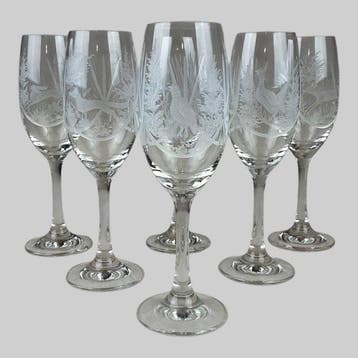 Ges. Gesch - Josephinen Hütte - Drinkservies (6) - Kristal
