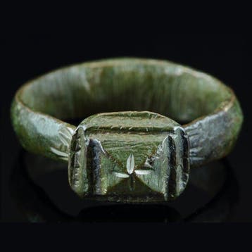 Middeleeuws Brons Middeleeuwse bronzen ring met, Sieraden, Tassen en Uiterlijk, Antieke sieraden