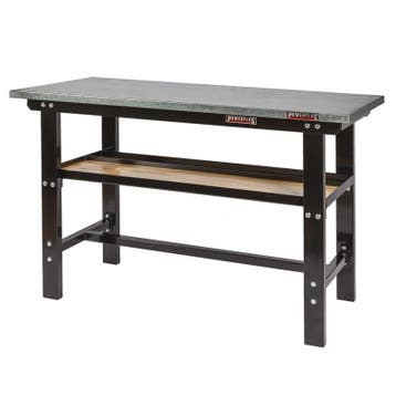 Werkbank zwart 150 cm met zinken werkblad, Doe-het-zelf en Verbouw, Werkbanken, Ophalen of Verzenden, Nieuw