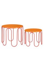 2dekans | Mica Decorations metale zijtafel - Oranje - 2, Ophalen of Verzenden, Gebruikt